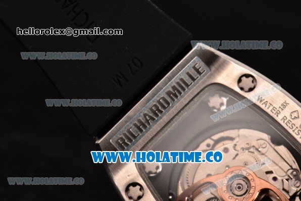 Richard Mille RM 007 Miyota 9015 Automatic Steel Case with Black Inner Bezel and White Markers (K) - Click Image to Close